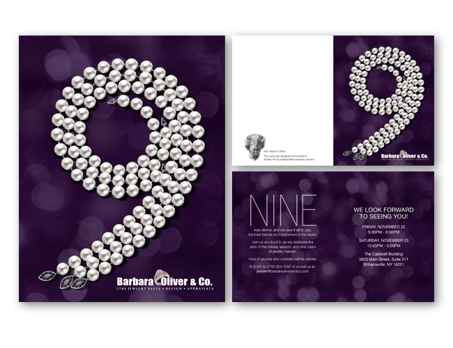 2013 Barbara Oliver & Co. Jewelry Holiday Event Invitation