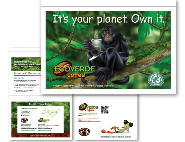 Ecoverde Coffee packet folder with gusset