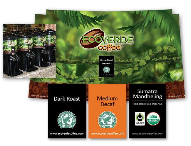 Ecoverde Coffee vessel wrap and magnetic labels