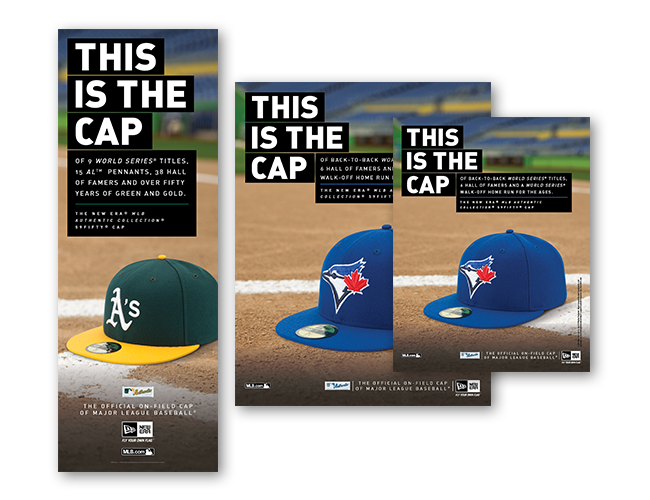 New Era Cap Store Signage Print Ad Versioning
